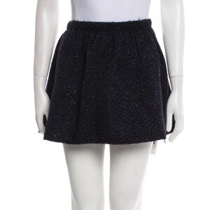 Maje Black Textured Mini Skirt